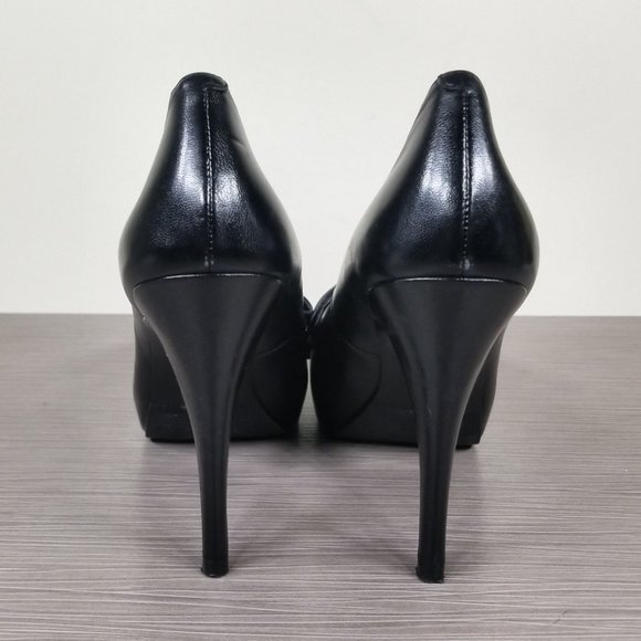 Pelle Moda High Heel Platform Pump, Black Leather, Womens Size 7.5 M - Picture 5 of 10